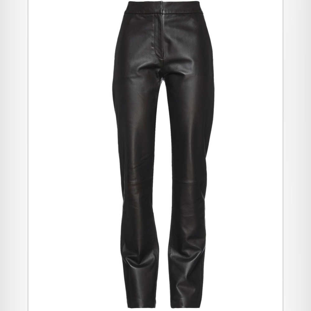 Ann Taylor Loft Black 100% Leather Pants